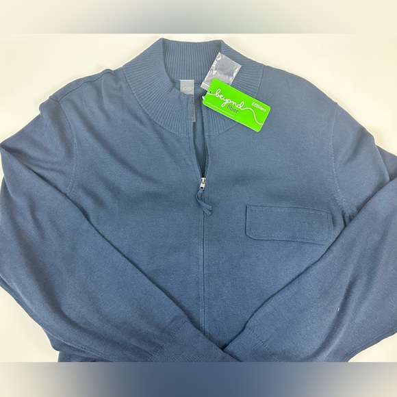 ZUDA Navy Blue Sweater Jumpsuit Belt, Pockets, Ribbed Wrists & Ankles 4X - Picture 7 of 10